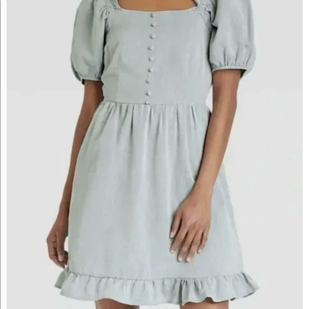 WHO WHAT WEAR chambray dress